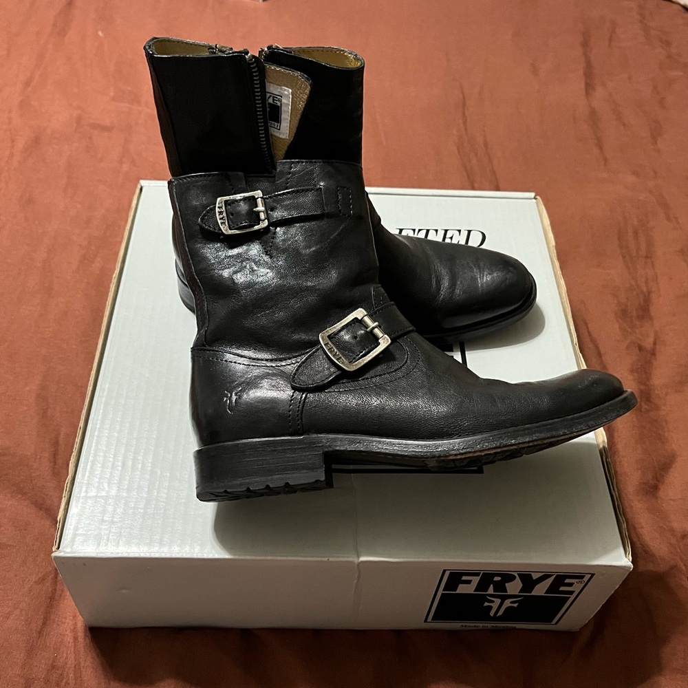 Frye Men's Black Buckle Boots